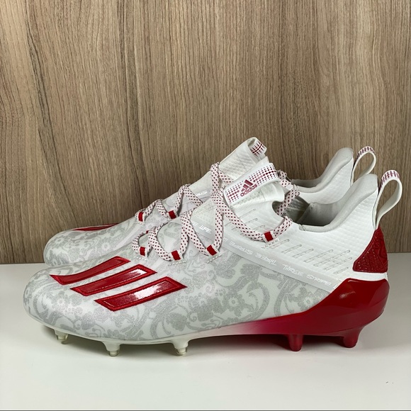 Adidas Adizero Reign Young king FU6708 Men’s Football Cleats Red White Floral - Picture 3 of 9